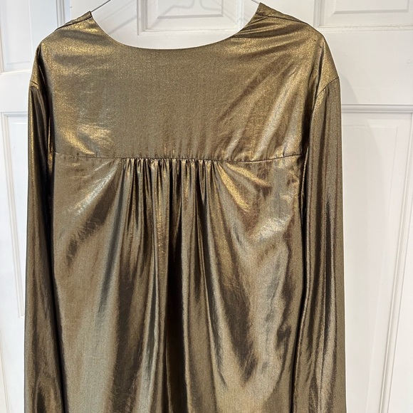 Ramy Brook Large wrap blouse metallic gold - Picture 10 of 12